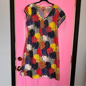 Boden Vibrant Orange and Gray Dress‎